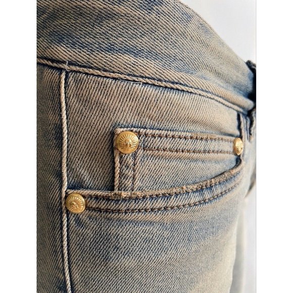 Balmain Women's Moto-style Distressed Low-Rise 36 - Picture 6 of 12